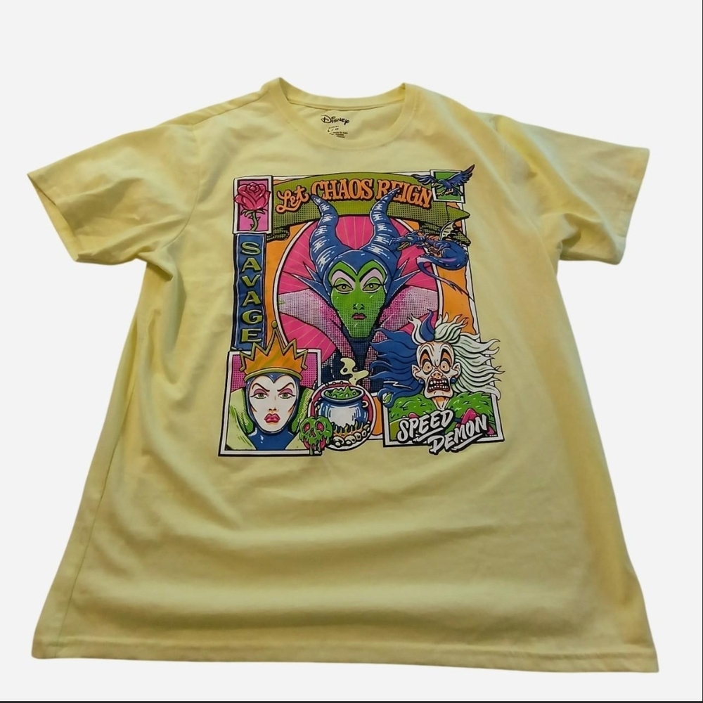 Disney Villains Graphic Tee in Yellow